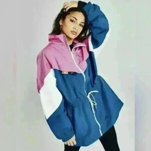 NIKE WOMEN'S ICON CLASH COLOR BLOCK TRACK JACKET “RARE VINTAGE”  SIZE XS